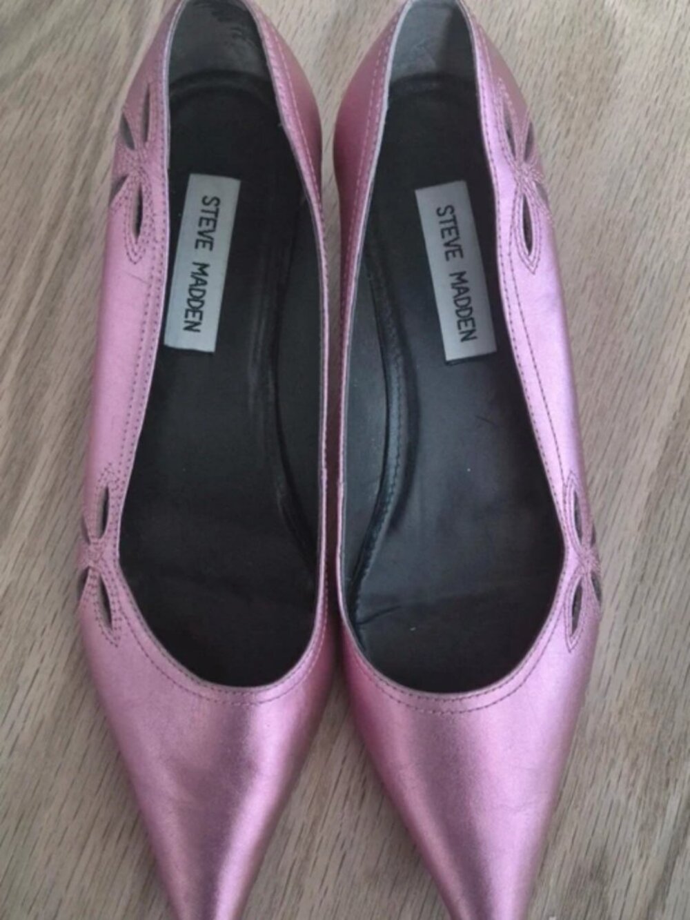 Steve Madden Kondor Kitten Heels Women’s 7.5 Pink Satin Pointed Toe Pumps